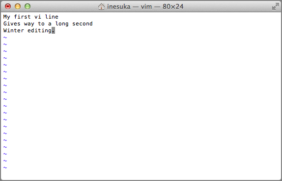 Vi back in normal mode